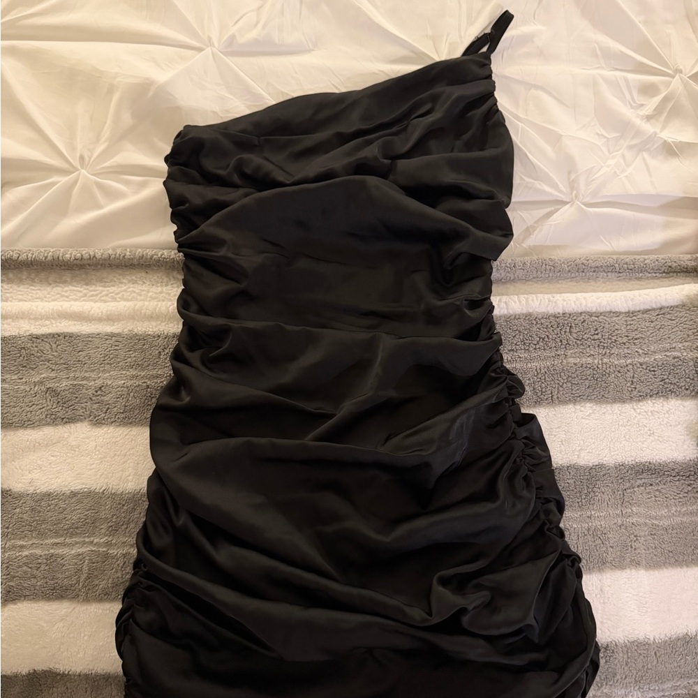 DO+BE Black Ruched Mini Dress